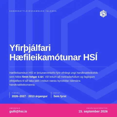 Yfirþjálfari hæfileikamótunar HSÍ
